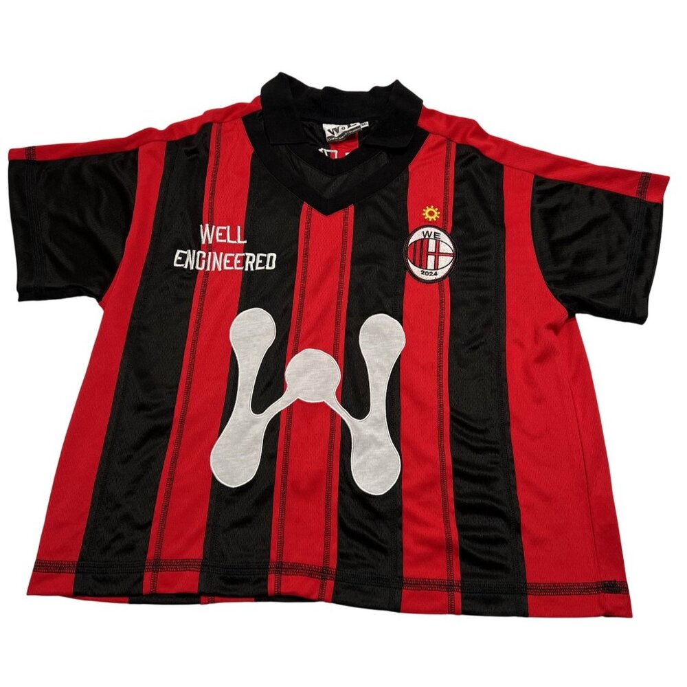 Well Engineered Patchwork Jersey In Red Black - image 1